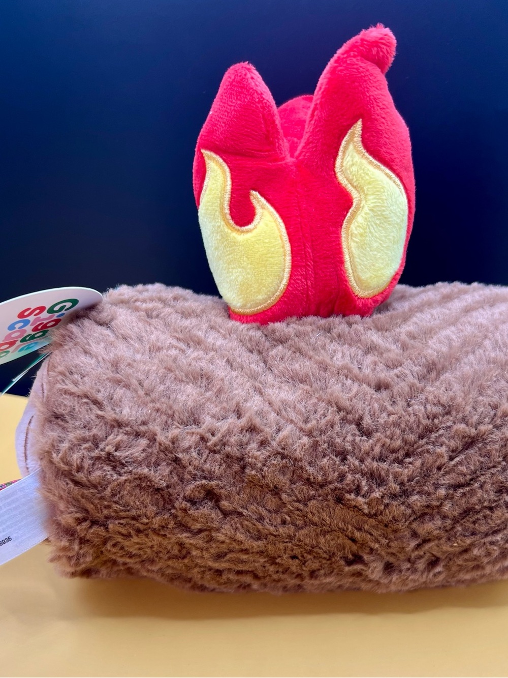 Red Flame Plush Toy - Cute Red & Cream Stuffed Character - Picture 5 of 7